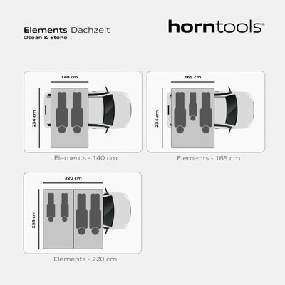 Dachzelt Elements 140cm - Farbe Ocean Klappdachzelt