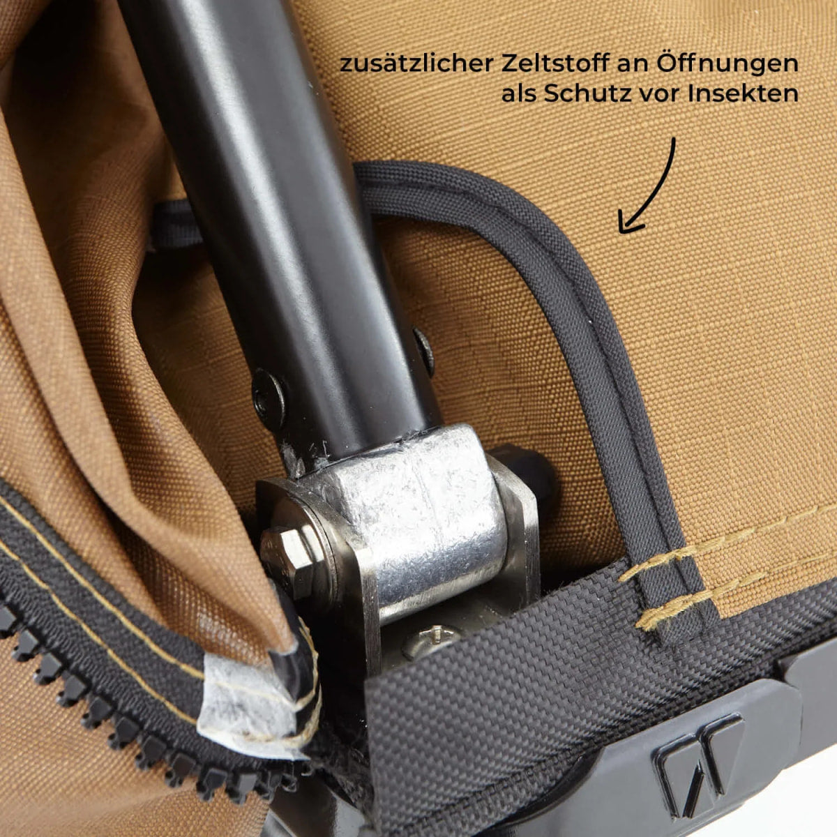 Dachzelt WILLOW PRO 1 ECO 160 goldbraun - Klappdachzelt