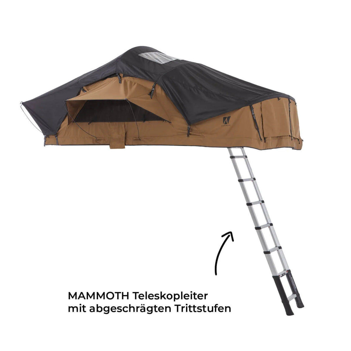 Dachzelt WILLOW PRO 1 ECO 160 goldbraun - Klappdachzelt