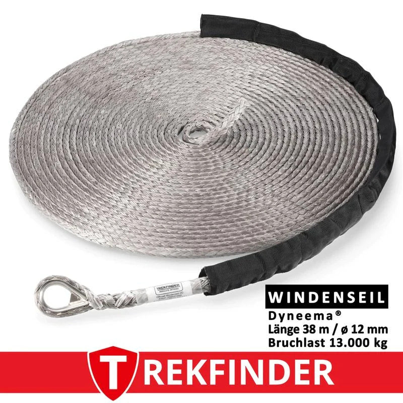 Kunststoffwindenseil aus DYNEEMA® grau - Ø: 12 mm