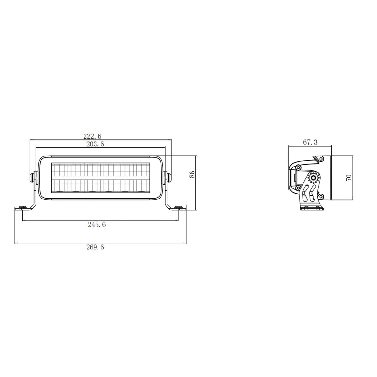 LightPartz TRX 3.0 7 Zoll AMBER - Fernscheinwerfer Lightbar