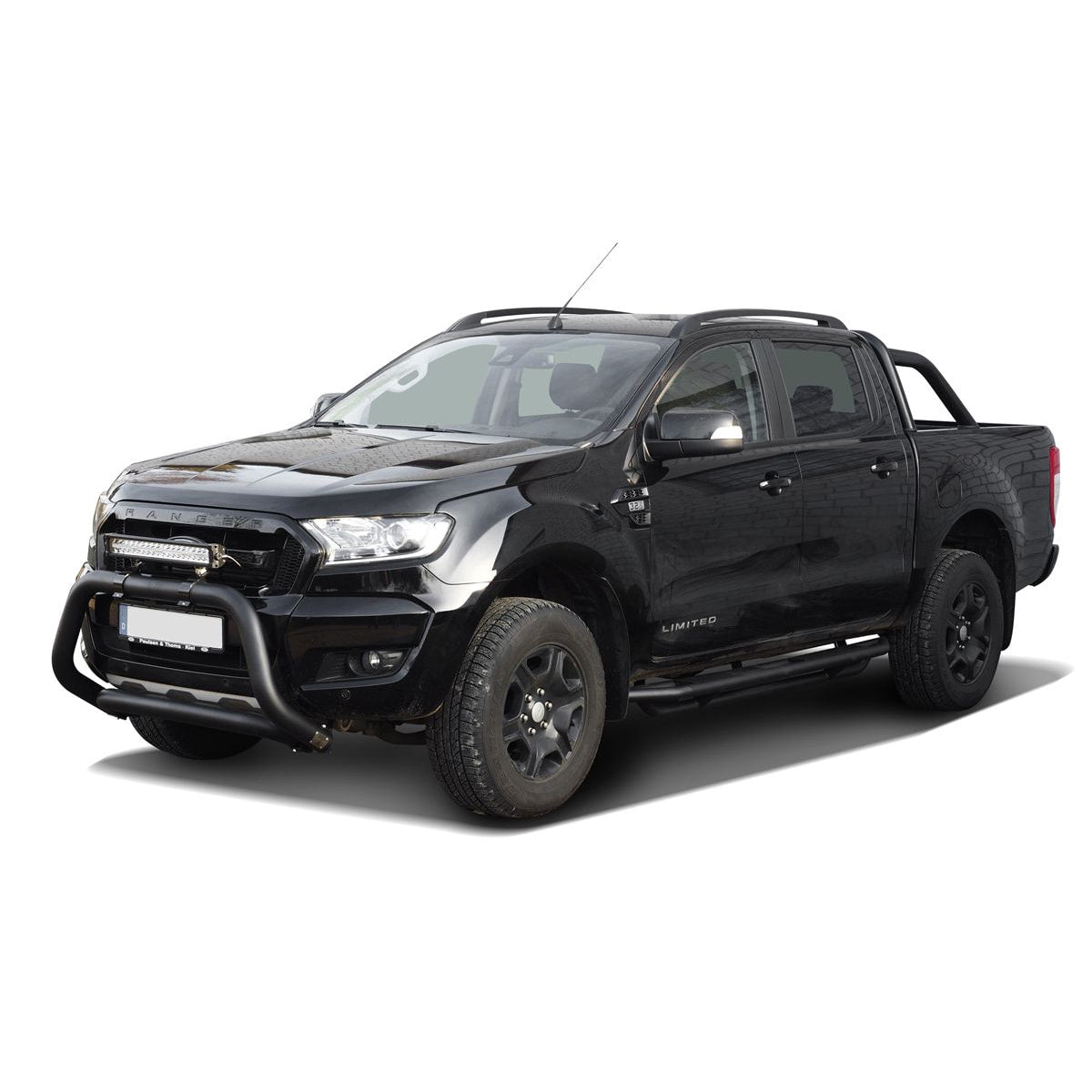 Schwarz matte Rockslider für Ford Ranger 2012-2022 Ranger